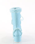 Too Fast | Demonia Cubby 311 | Baby Blue Vegan Leather Women's Mid Calf Boots