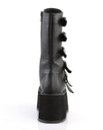 Too Fast | Demonia Damned 225 | Black Vegan Leather Women's Mid Calf Boots