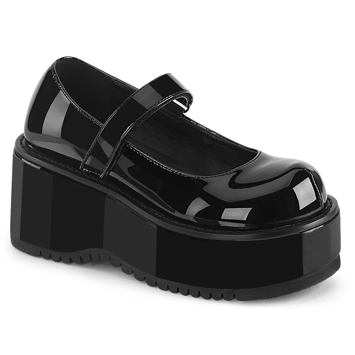 Too Fast | Demonia Dollie 01 | Black Patent Leather Women&#39;s Mary Janes