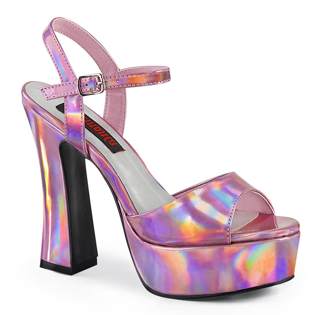 Too Fast | Demonia Dolly 09 | Pink Hologram Women&#39;s Sandals