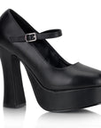 Too Fast | Demonia Dolly 50 | Black Vegan Leather Women's Mary Janes