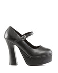 Too Fast | Demonia Dolly 50 | Black Vegan Leather Women's Mary Janes