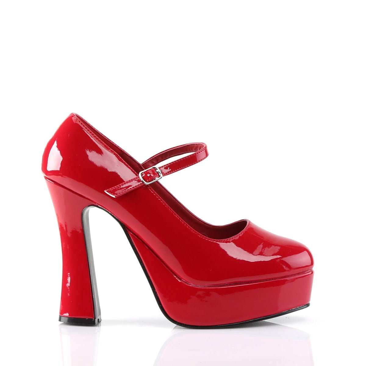 Too Fast | Demonia Dolly 50 | Red Patent Leather Women&#39;s Mary Janes