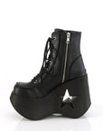 Too Fast | Demonia Dynamite 106 | Black Vegan Leather Women's Ankle Boots