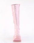 Too Fast | Demonia Dynamite 218 | Baby Pink Patent Leather & Glitter Women's Knee High Boots