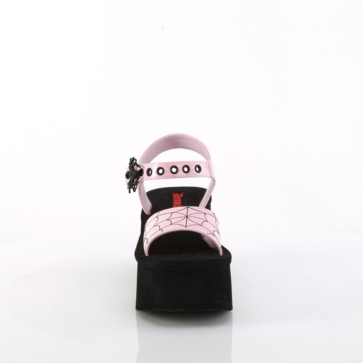 Too Fast | Demonia FUNN-10 Baby Pink Holographic Patent Leather Platforms