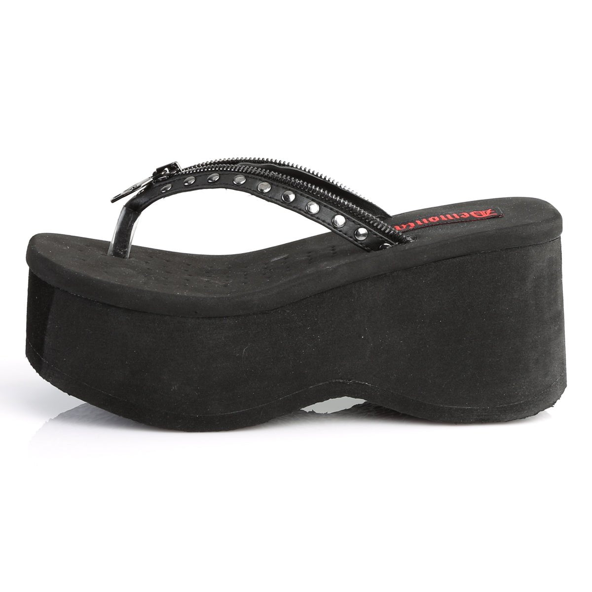 Too Fast | Demonia Funn 33 | Black Vegan Leather Women's Sandals