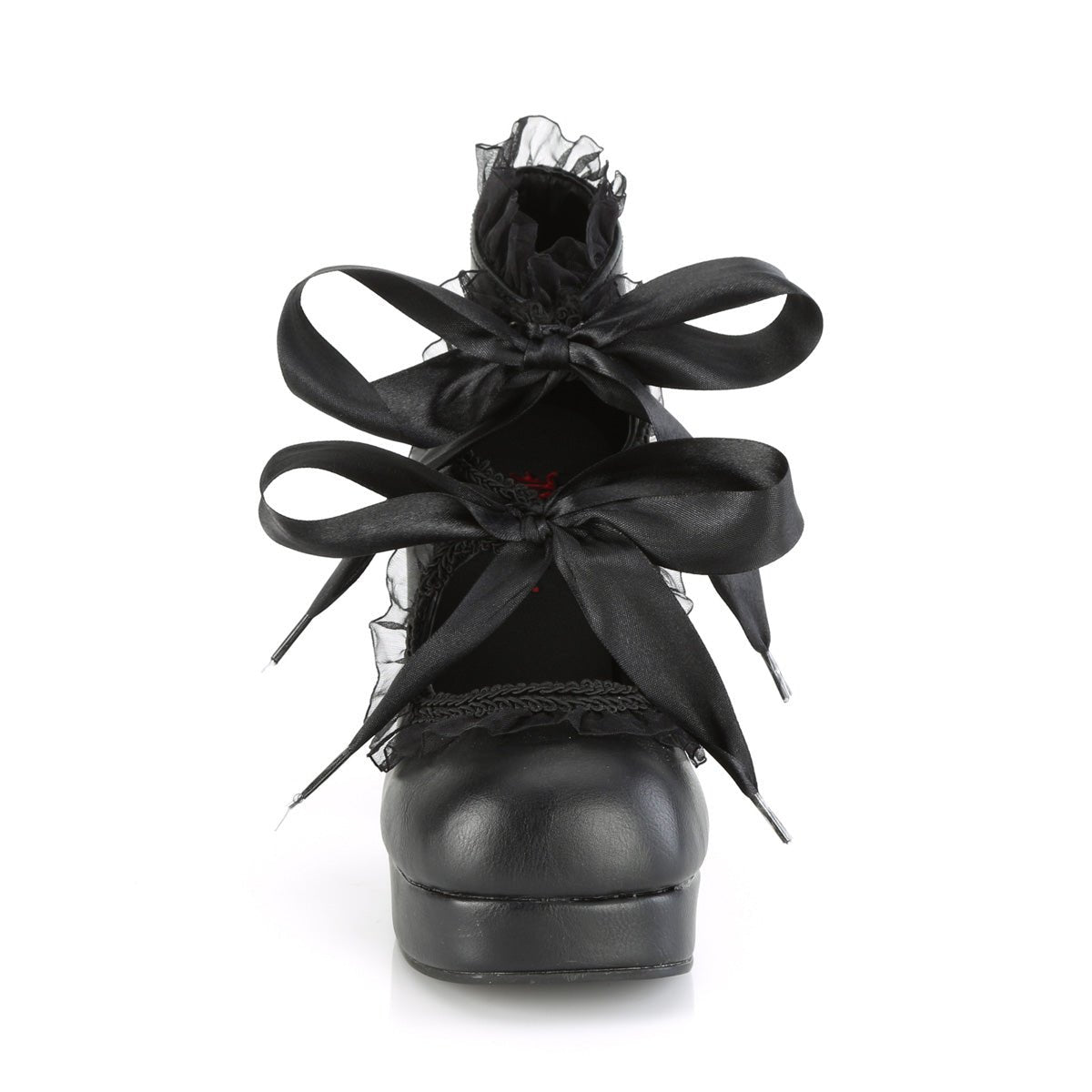 Too Fast | Demonia Gothika 53 | Black Vegan Leather Women&#39;s Platform Shoes