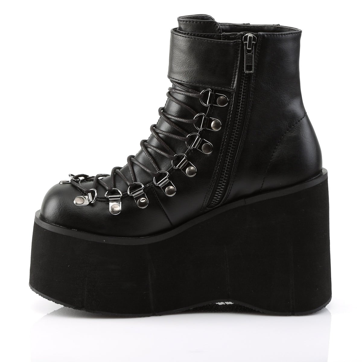 Too Fast | Demonia Kera 21 | Black Vegan Leather Women's Ankle Boots