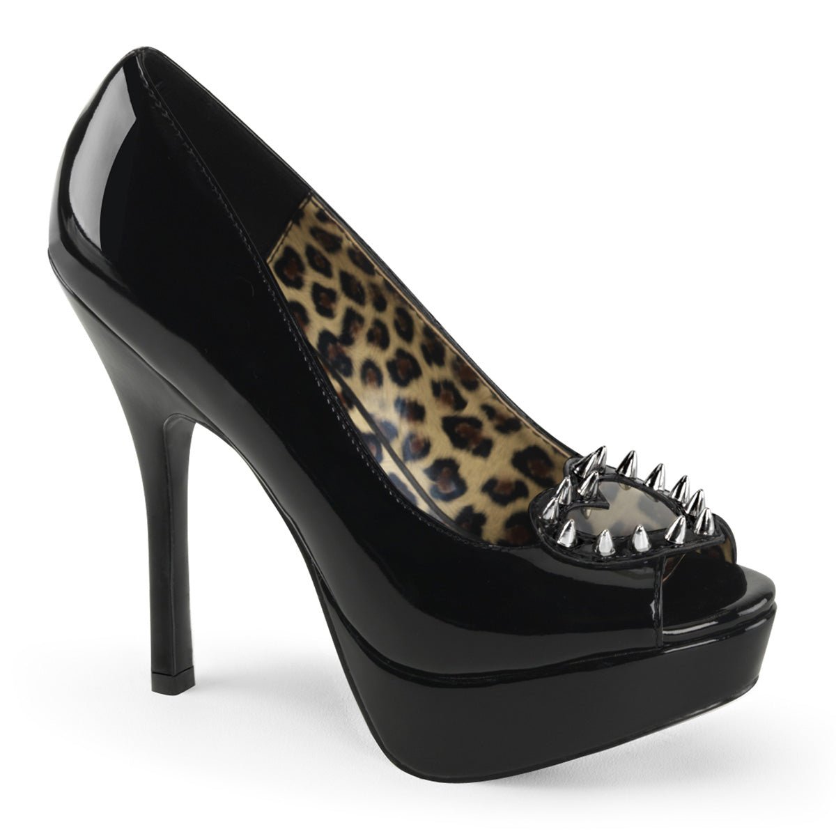 Too Fast | Demonia Pixie 17 | Black Patent Pvc Women&#39;s Platform Heels