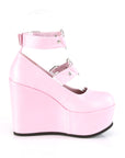 Too Fast | Demonia Poison 99 2 | Pink Vegan Leather Women's Mary Janes