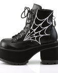 Too Fast | Demonia Ranger 105 | Black Vegan Leather Women's Ankle Boots