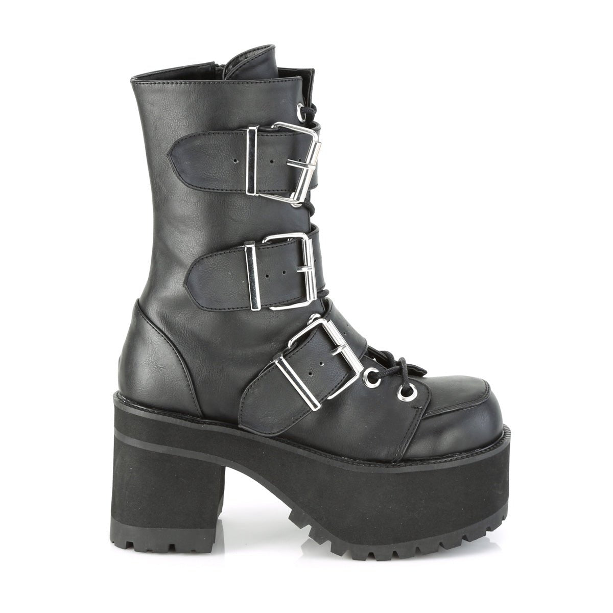 Too Fast | Demonia Ranger 308 | Black Vegan Leather Women&#39;s Ankle Boots