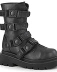 Too Fast | Demonia Renegade 55 | Black Vegan Leather Women's Mid Calf Boots