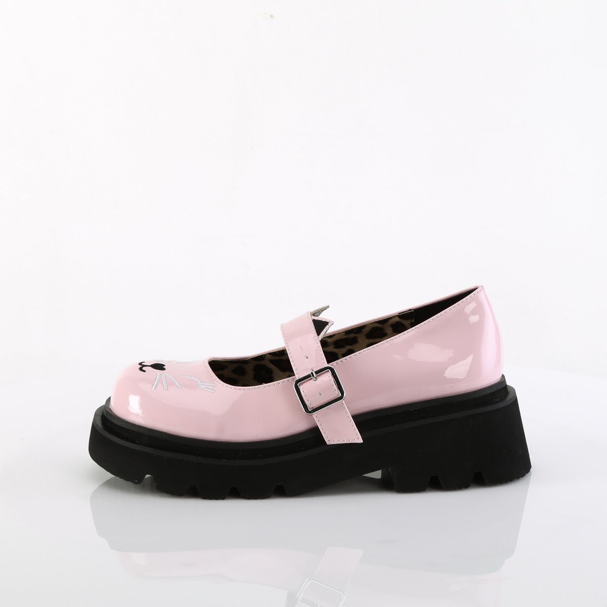 Too Fast | Demonia Renegade 56 | Baby Pink Patent Women&#39;s Mary Janes