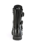 Too Fast | Demonia Riot 12 Bk | Black Leather Unisex Combat Boots