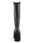 Too Fast | Demonia Rot 13 | Black Faux Leather Women's Knee High Boots