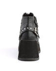 Too Fast | Demonia Scene 30 | Black Vegan Leather Women's Ankle Boots