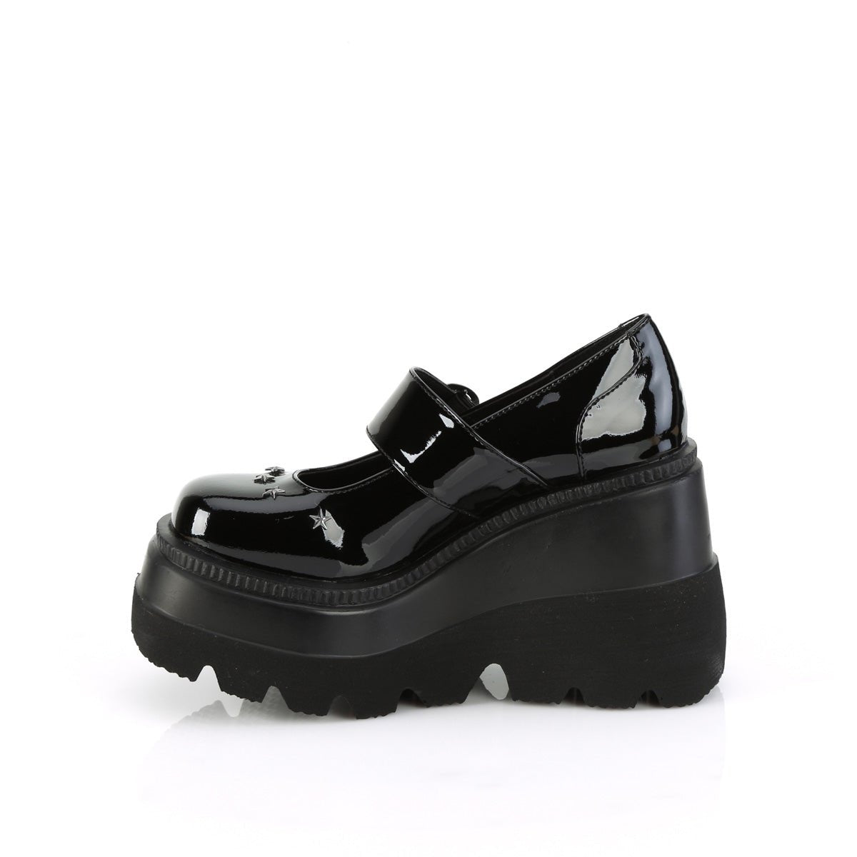 Too Fast | Demonia SHAKER-23 | Black Patent Leather Mary Janes
