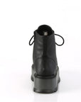 Too Fast | Demonia Slacker 55 | Black Vegan Leather Women's Ankle Boots