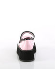 Too Fast | Demonia Sprite 01 | Baby Pink Hologram Patent Women's Mary Janes