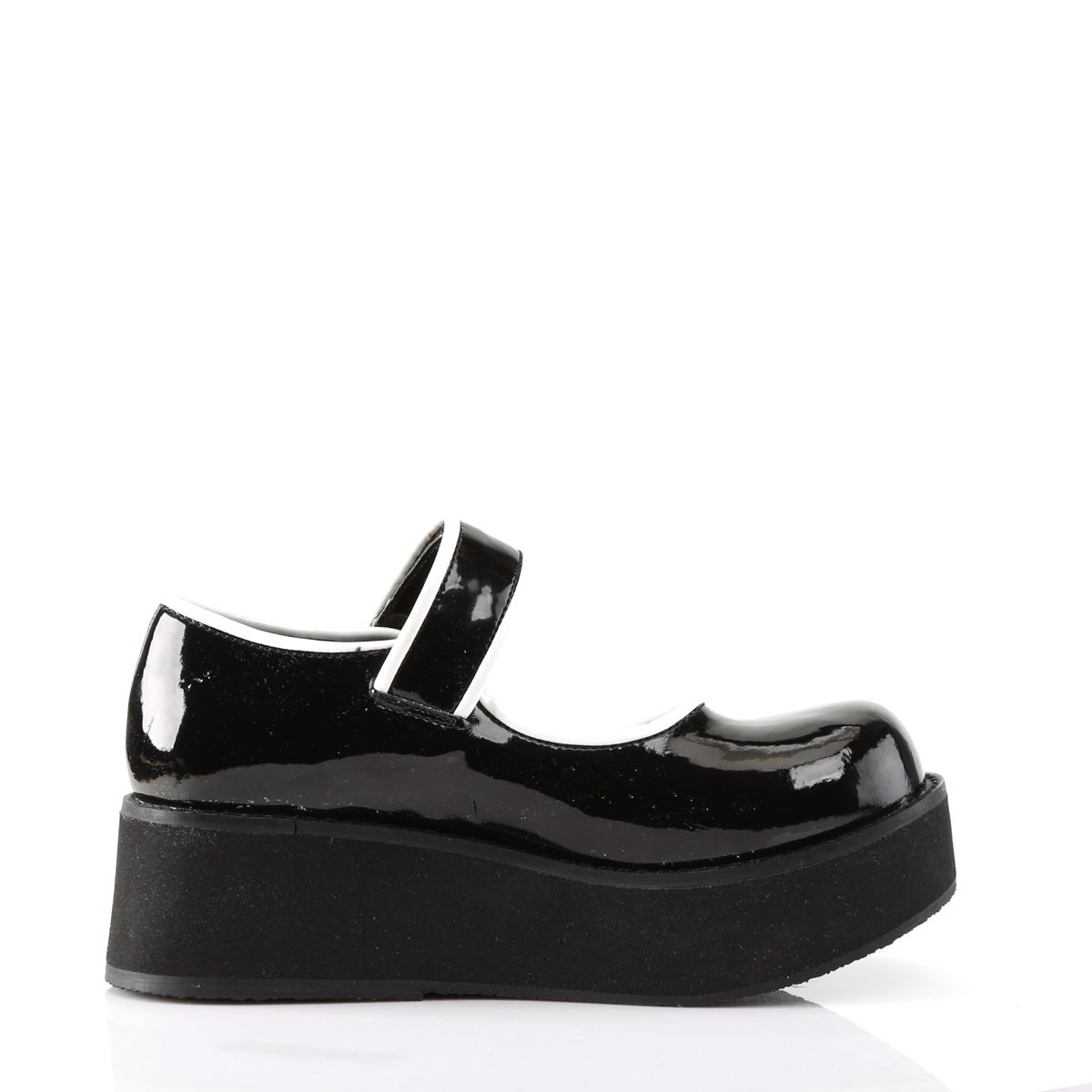 Too Fast | Demonia Sprite 01 | Black Patent Leather Women&#39;s Mary Janes