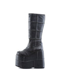 Too Fast | Demonia Stack 301 | Black Vegan Leather Unisex Platform Boots
