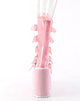 Too Fast | Demonia Swing 230 C | Baby Pink Tpu (Thermoplastic Polyurethane) Women's Mid Calf Boots