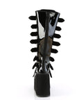 Too Fast | Demonia Swing 815 Wc | Black Patent Leather Women's Knee High Boots