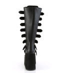 Too Fast | Demonia Swing 815 Wc | Black Vegan Leather Women's Knee High Boots