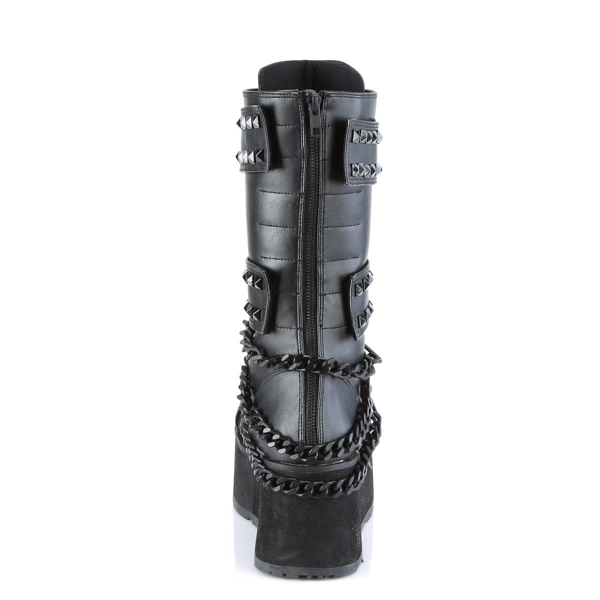 Too Fast | Demonia TRASHVILLE-138 Black Vegan Leather Platform Boots