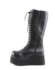 Too Fast | Demonia Trashville 502 | Black Vegan Leather Unisex Platform Boots