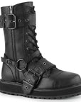 Too Fast | Demonia Valor 220 | Black Vegan Leather Unisex Platform Boots