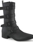 Too Fast | Demonia Warlock 110 C | Black Vegan Leather Unisex Platform Boots