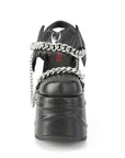 Too Fast | Demonia WAVE-20 | Black Vegan Leather Sandals