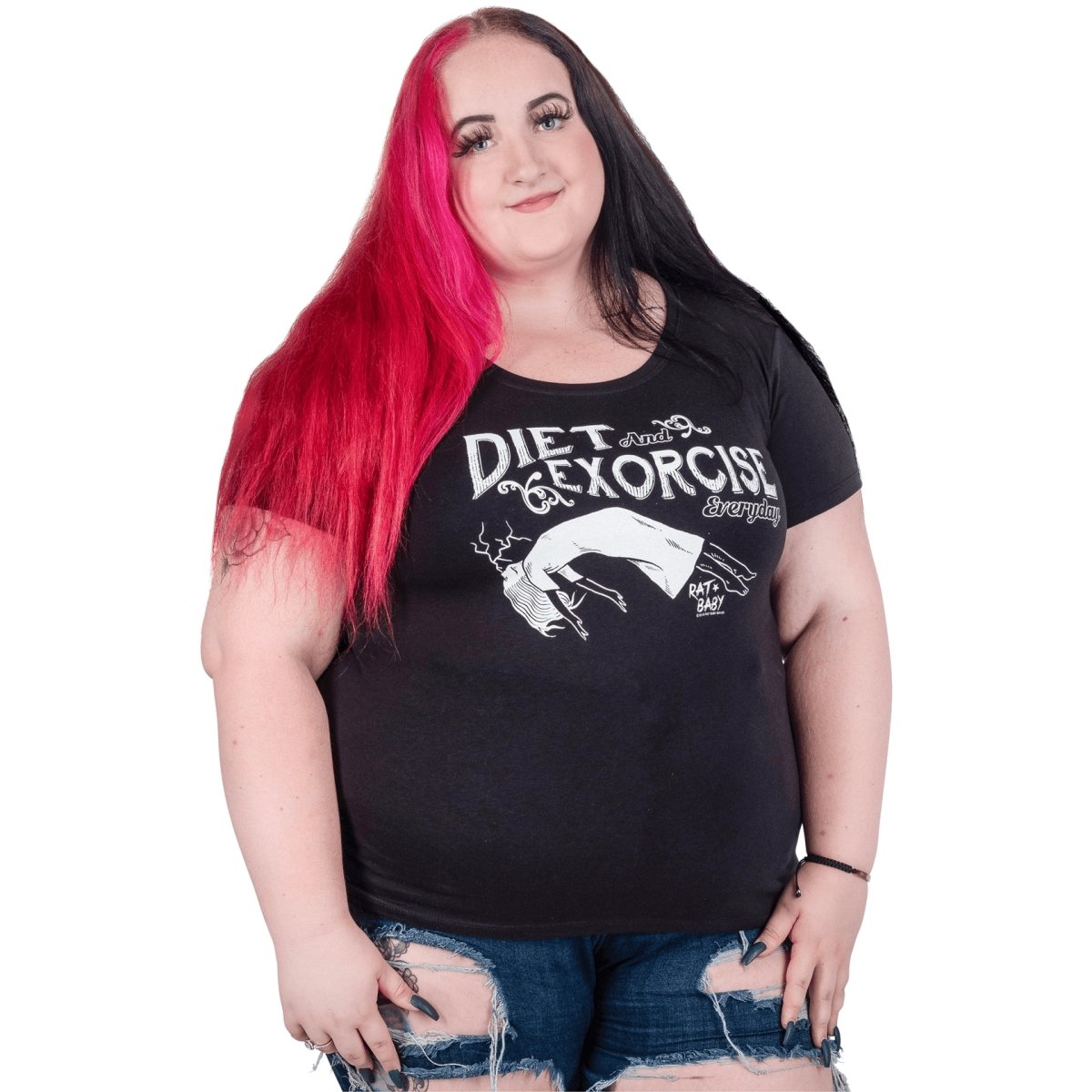 Too Fast | Diet &amp; Exorcise Everyday Black Graphic T Shirt