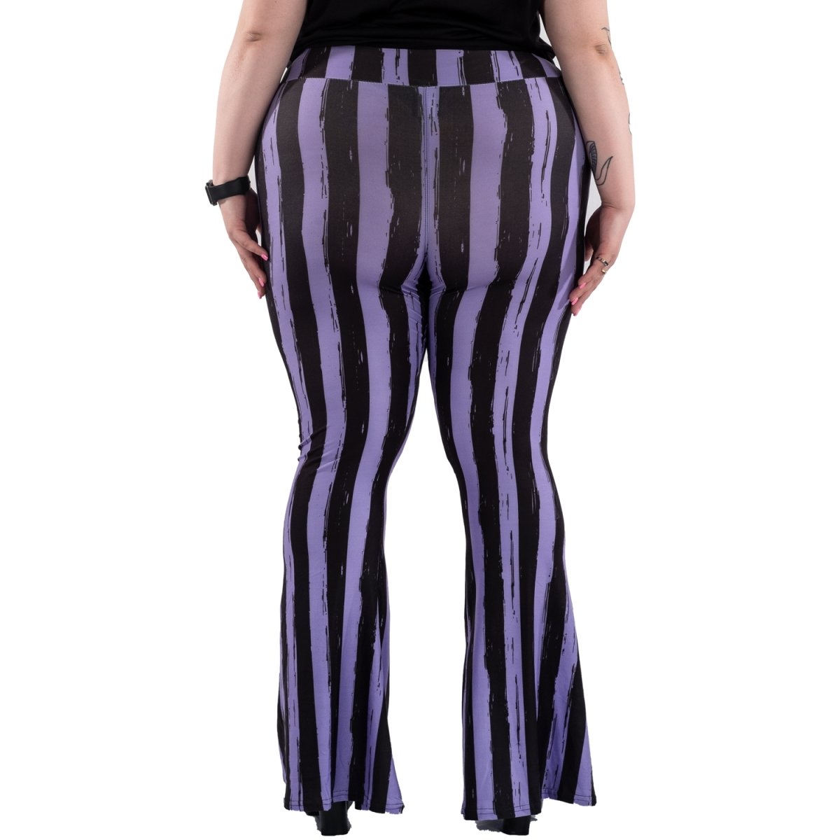 Purple Black Striped Hellz Bellz Flares – Too Fast