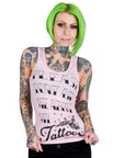 Too Fast | Don't Ask About My Tattoos Pink Racerback Tank Top