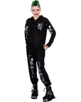 Too Fast | Drunkn Skeleton Skull And Crossbones Black Goth Sweatpants