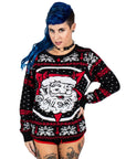 Too Fast | Hail Santa Satan Knit Christmas Sweater