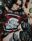 Too Fast | Hail Santa Satan Knit Christmas Sweater