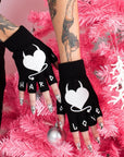Too Fast | Hard Love Fingerless Winter Knit Gloves
