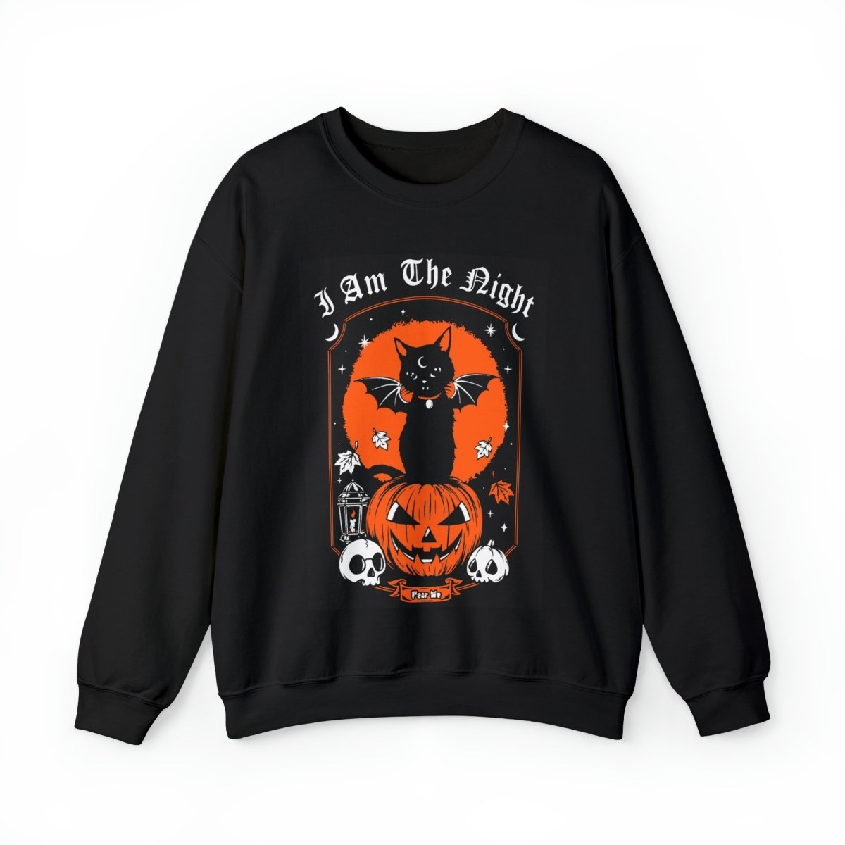 Too Fast | I Am the Night Halloween Cat Crewneck Sweatshirt