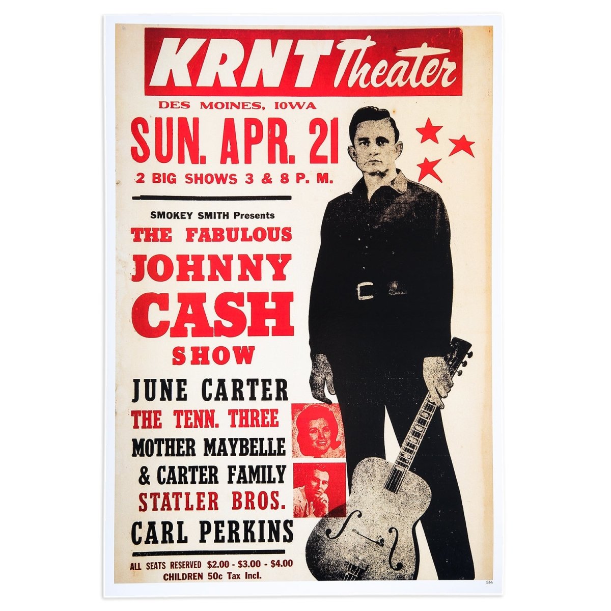 Too Fast | Johnny Cash Concert Poster