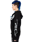Too Fast | Just Chillin Skeletons Zip Up Hooded Sweatshirt