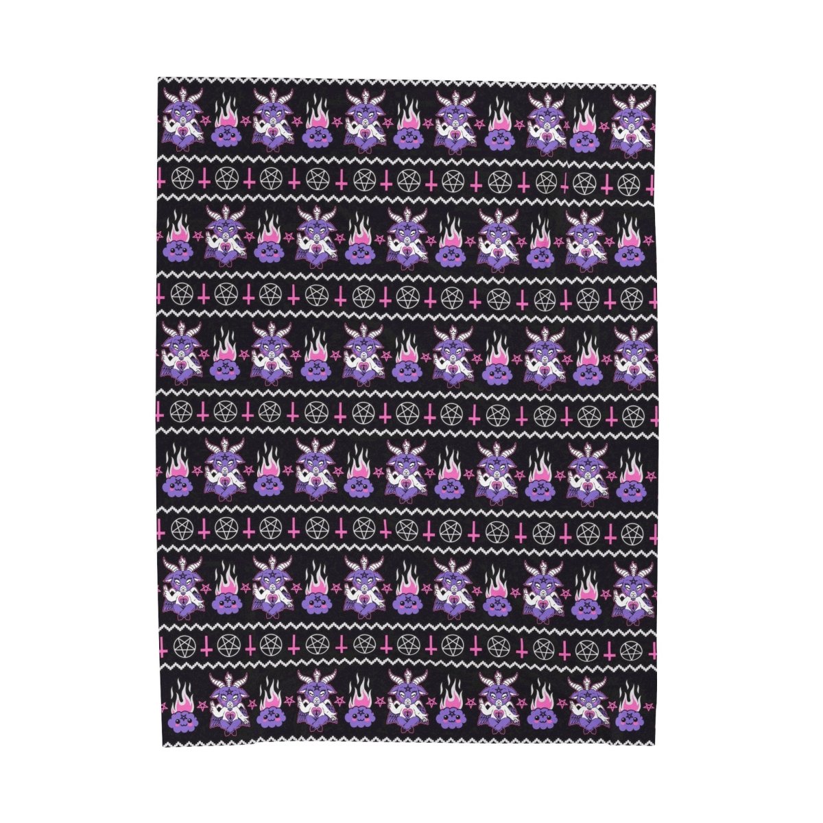 Too Fast | Kawaii Baphomet Velvet Plush Blanket