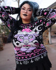 Too Fast | Kawaii Christmas Baphomet Knit Christmas Sweater