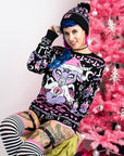 Too Fast | Kawaii Christmas Baphomet Knit Christmas Sweater