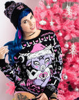 Too Fast | Kawaii Christmas Baphomet Knit Christmas Sweater