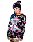 Too Fast | Kawaii Christmas Baphomet Knit Christmas Sweater